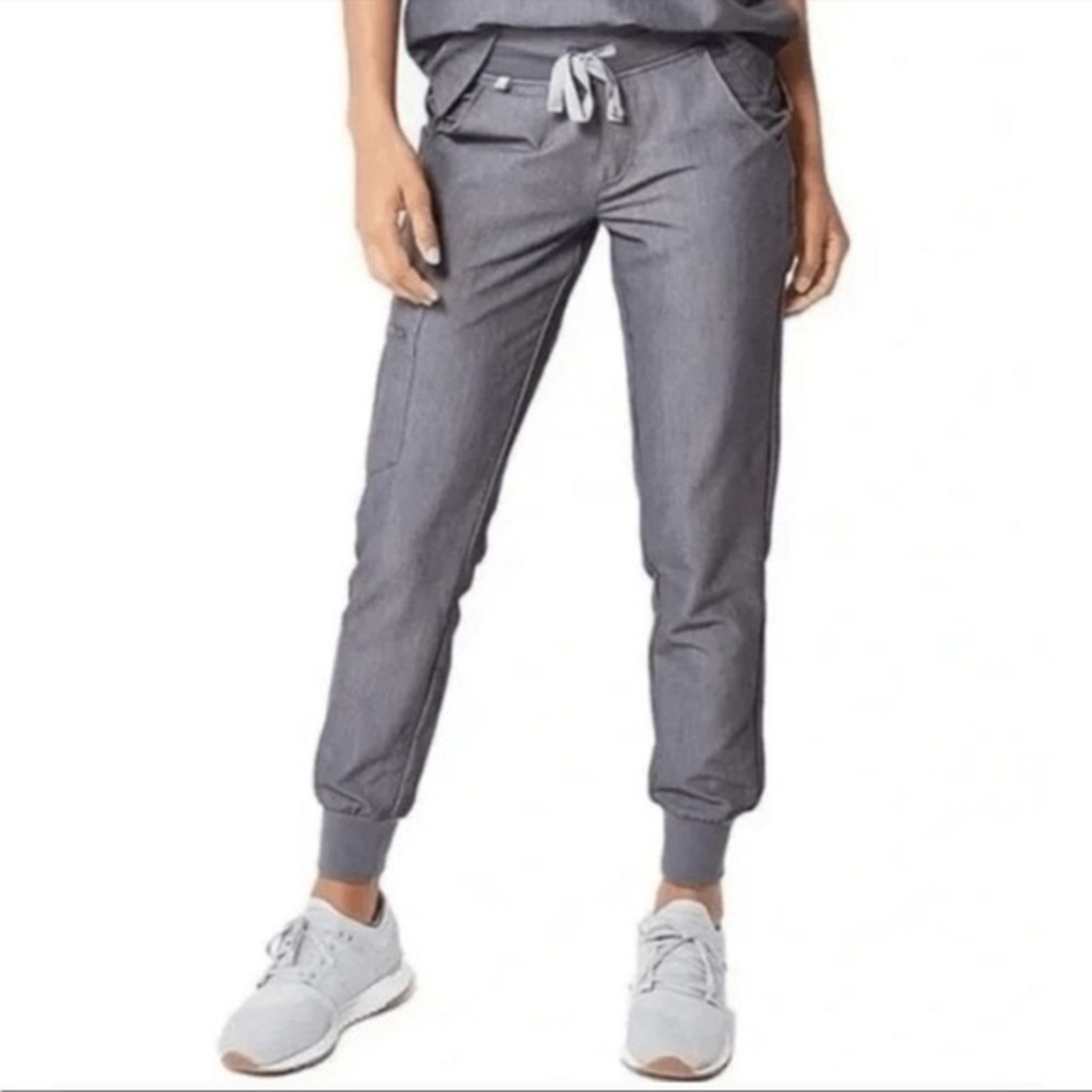 Figs Gray Track Joggers with Drawstring
